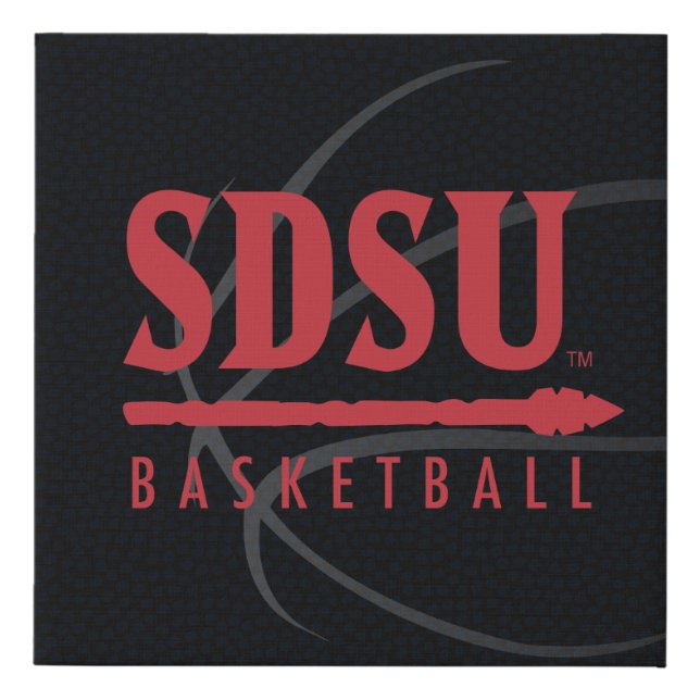 San Diego State University Basketball Faux Canvas Print (Front)