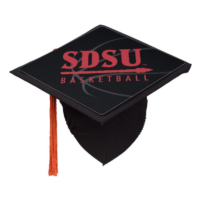 San Diego State University Basketball Graduation Cap Topper (Angled)
