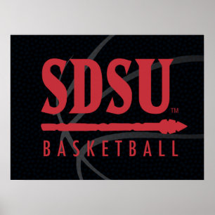 San Diego State University Basketball Poster