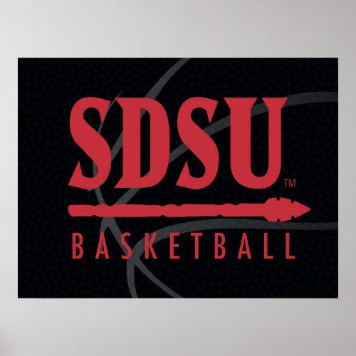 San Diego State University Basketball Poster