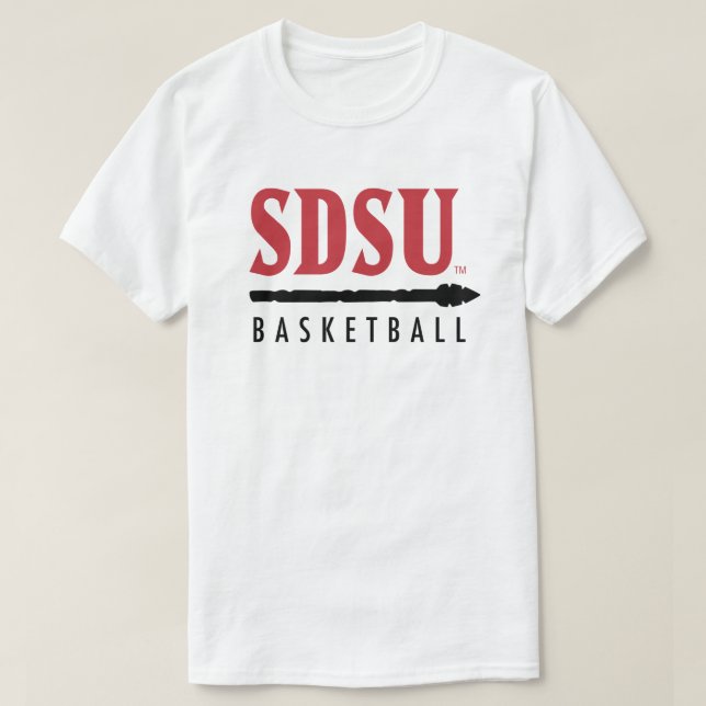 San Diego State University Basketball  T-Shirt (Design Front)