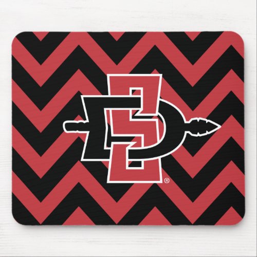 San Diego State University Chevron Pattern 2ai Mouse Pad