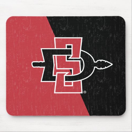 San Diego State University Color Block Distressed Mouse Pad