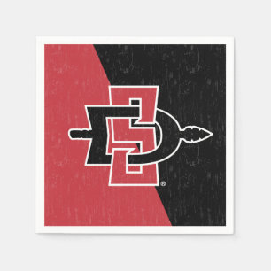 San Diego State University Color Block Distressed Napkins