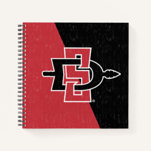 San Diego State University Color Block Distressed Notebook