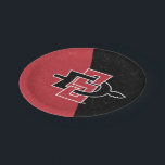 San Diego State University Color Block Distressed Paper Plates<br><div class="desc">Check out these San Diego State designs! Show off your Aztec pride with these new University products. These make the perfect gifts for the San Diego student, alumni, family, friend or fan in your life. All of these Zazzle products are customizable with your name, class year, or club. Go SDSU!...</div>