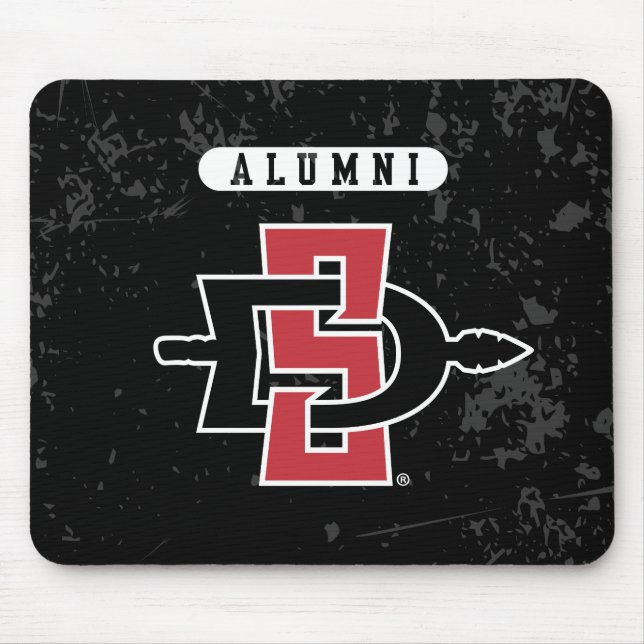 San Diego State University Distressed 2 .ai Mouse Pad (Front)