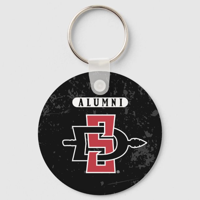 San Diego State University Distressed Alumni Keychain (Front)