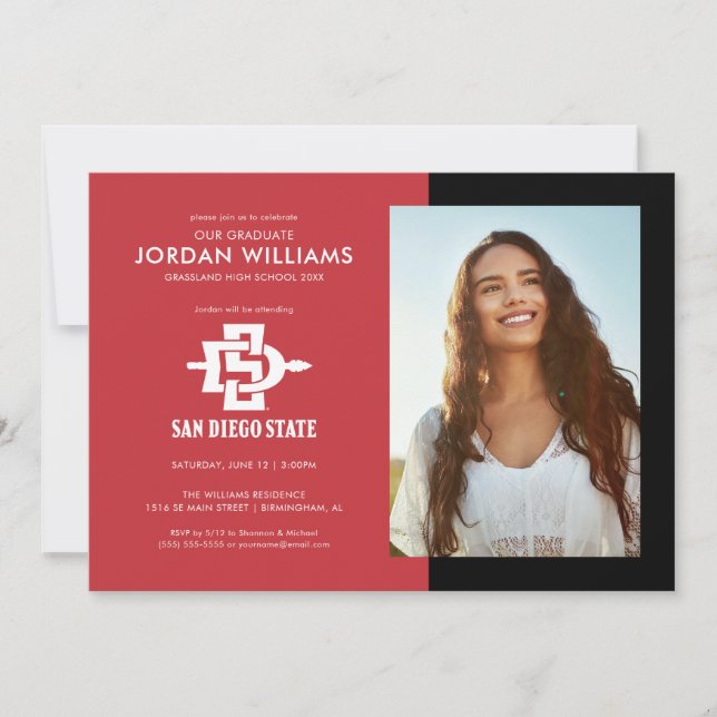 San Diego State University Grad Announcement (Front)