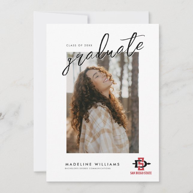 San Diego State University Grad Announcement (Front)