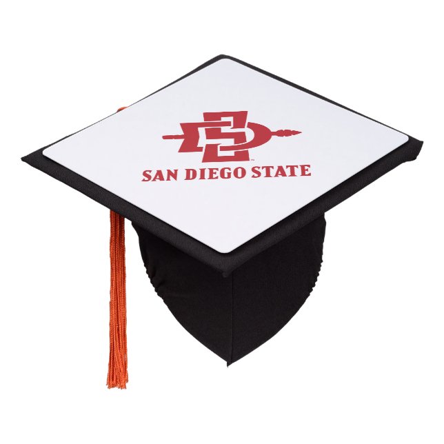 San Diego State University Grad Graduation Cap Topper (Angled)