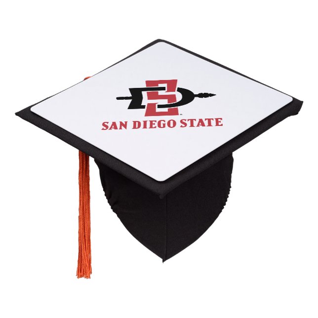 San Diego State University Grad Graduation Cap Topper (Angled)