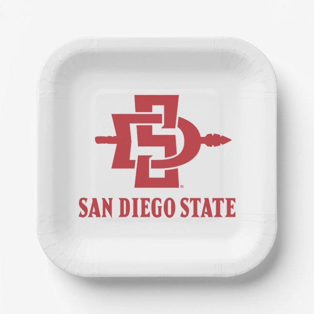 San Diego State University Grad Paper Plates (Front)