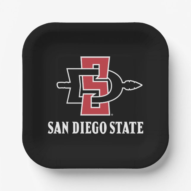 San Diego State University Grad Paper Plates (Front)