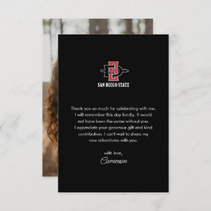 San Diego State University Grad Thank You Card