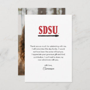 San Diego State University Graduate Thank You Card