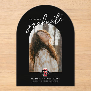 San Diego State University Graduation Design Acrylic Invitations