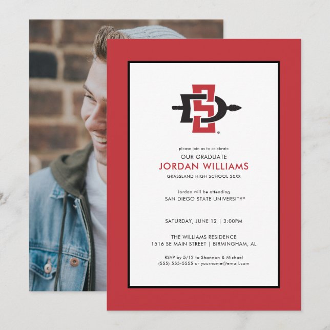San Diego State University Graduation Design Announcement (Front/Back)
