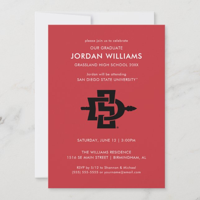 San Diego State University Graduation Design Announcement (Front)