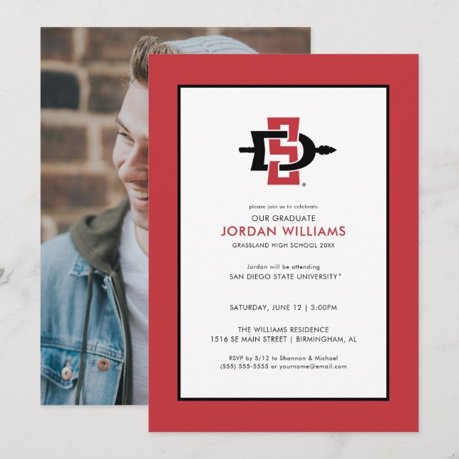 San Diego State University Graduation Design Announcement (Front/Back)