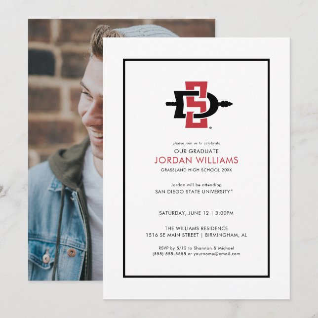 San Diego State University Graduation Design Announcement (Front/Back)