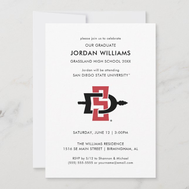 San Diego State University Graduation Design Announcement (Front)