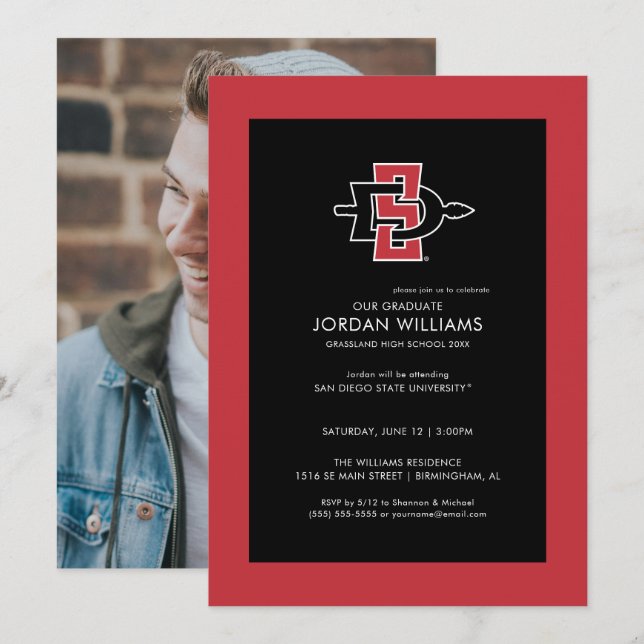 San Diego State University Graduation Design Announcement (Front/Back)