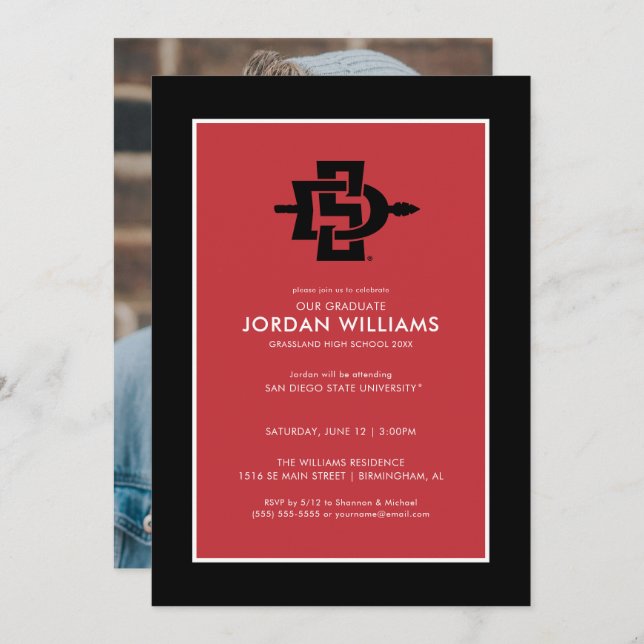 San Diego State University Graduation Design Announcement (Front/Back)