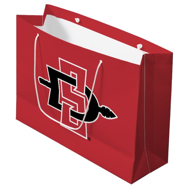 San Diego State University Graduation Design Large Gift Bag (Front Angled)