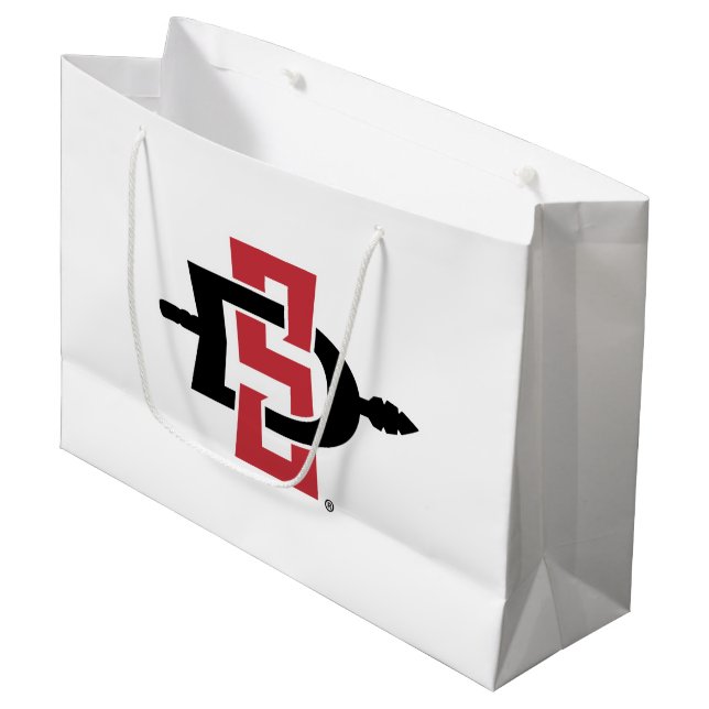 San Diego State University Graduation Design Large Gift Bag (Front Angled)