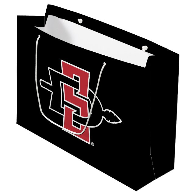 San Diego State University Graduation Design Large Gift Bag (Front Angled)