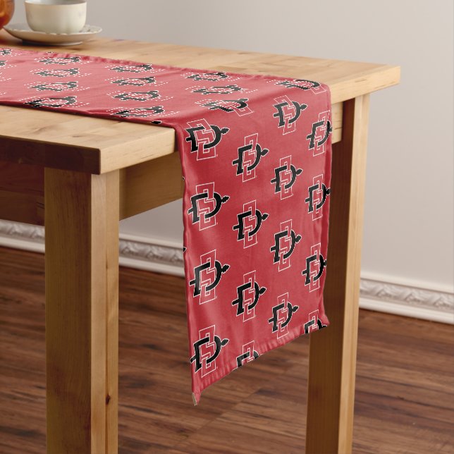 San Diego State University Graduation Design Short Table Runner (In Situ)