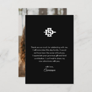 San Diego State University Graduation Design Thank You Card