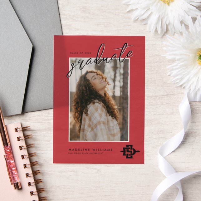 San Diego State University Graduation Design Vellum Invitations (Wedding)