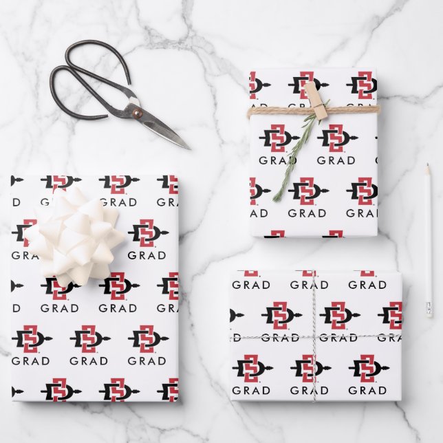 San Diego State University Graduation Design Wrapping Paper Sheets (Front)