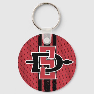 San Diego State University Jersey Keychain