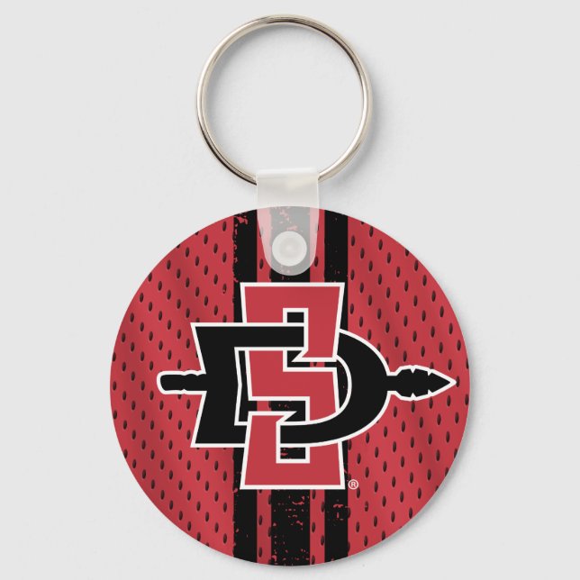 San Diego State University Jersey Keychain (Front)