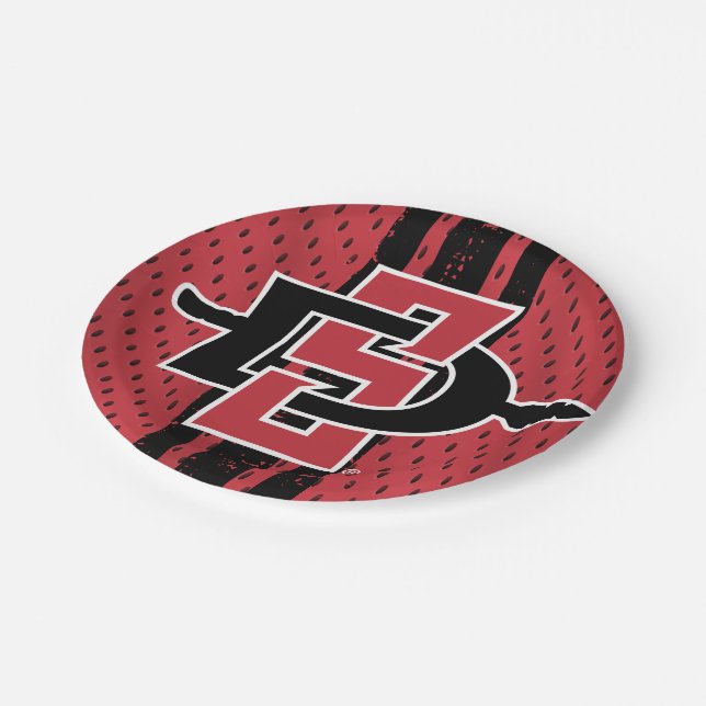 San Diego State University Jersey Paper Plates (Angled)