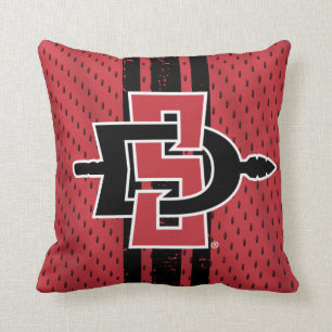 San Diego State University Jersey Throw Pillow