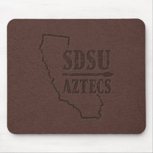 San Diego State University leatherjpg Mouse Pad