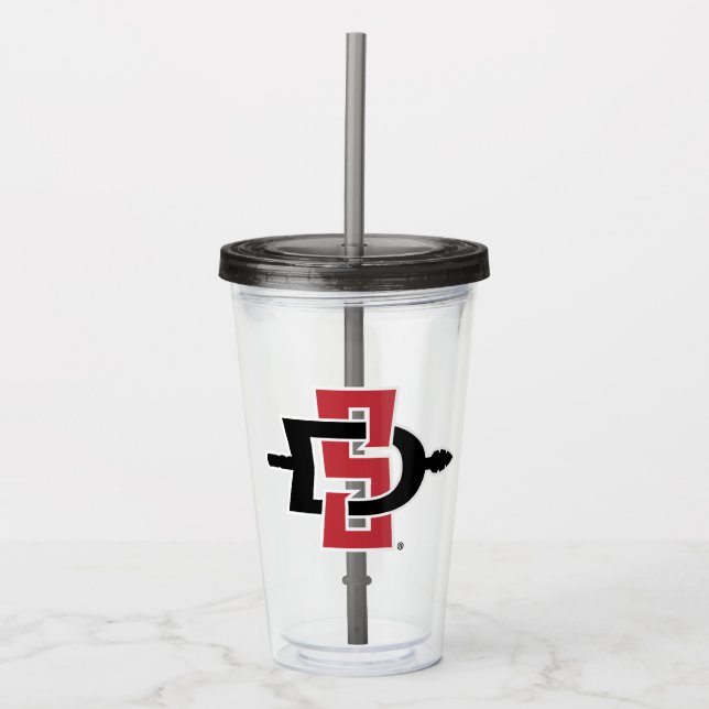 San Diego State University Logo Acrylic Tumbler (Front)