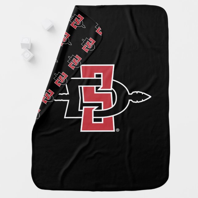 San Diego State University Logo Baby Blanket (In Situ)