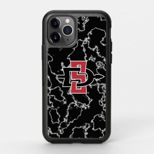 San Diego State University Logo Black Marble OtterBox Symmetry iPhone 11 Pro Case