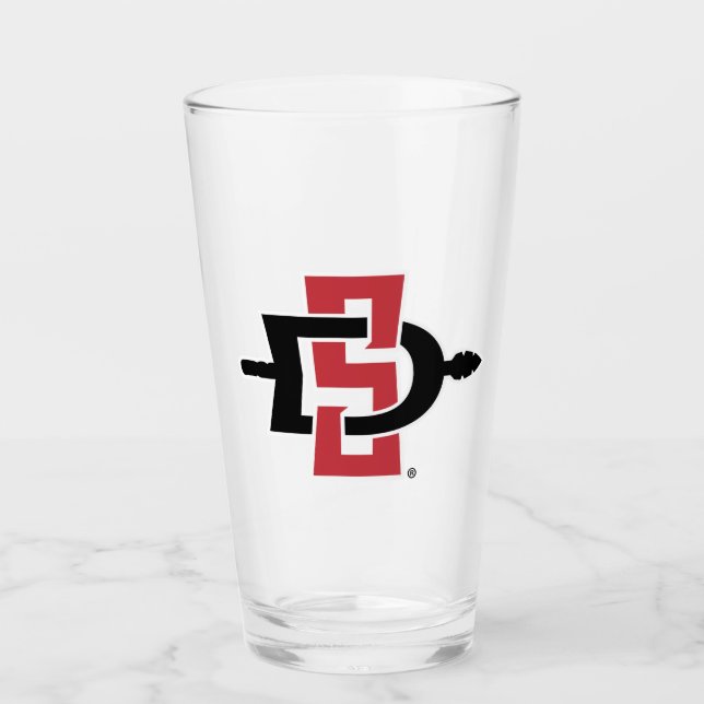 San Diego State University Logo Glass (Front)