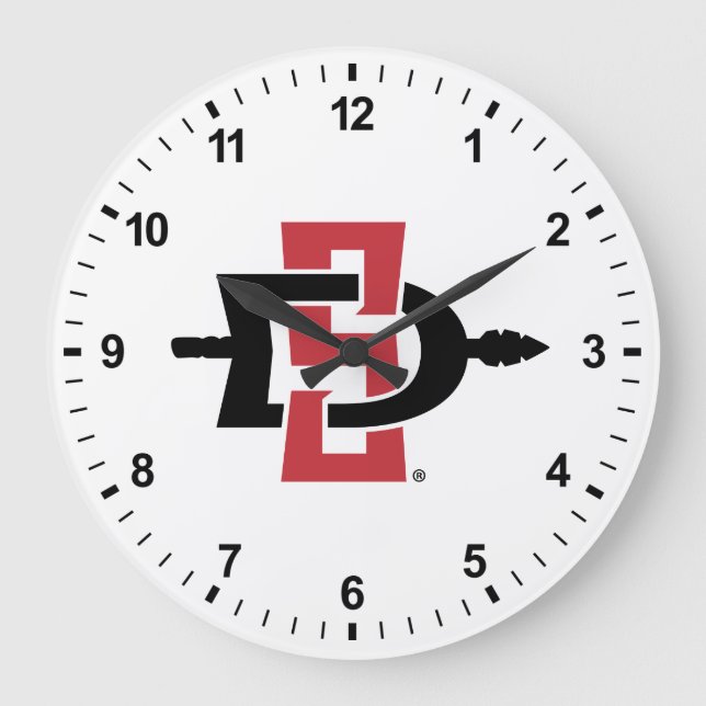 San Diego State University Logo Large Clock (Front)