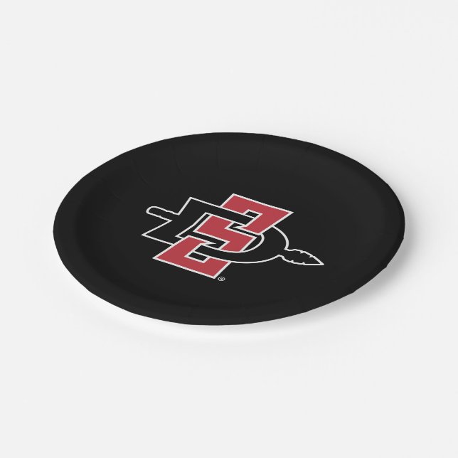 San Diego State University Logo Paper Plates (Angled)