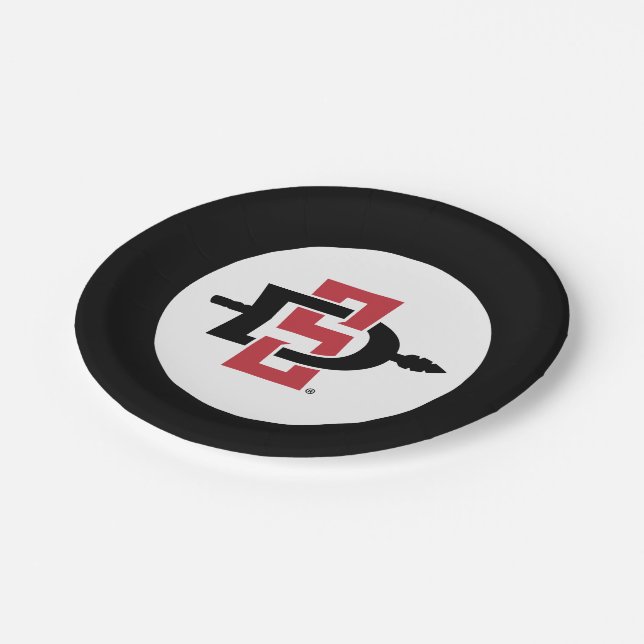 San Diego State University Logo Paper Plates (Angled)