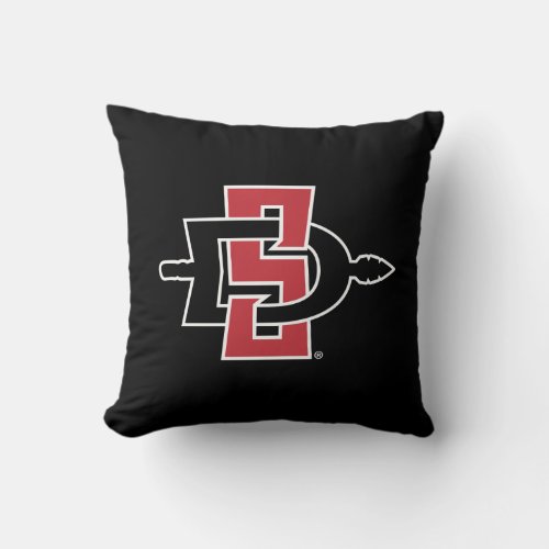 San Diego State University Logo Throw Pillow