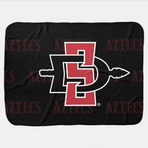 San Diego State University Logo Watermark Baby Blanket