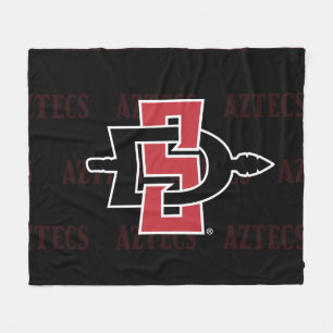 San Diego State University Logo Watermark Fleece Blanket
